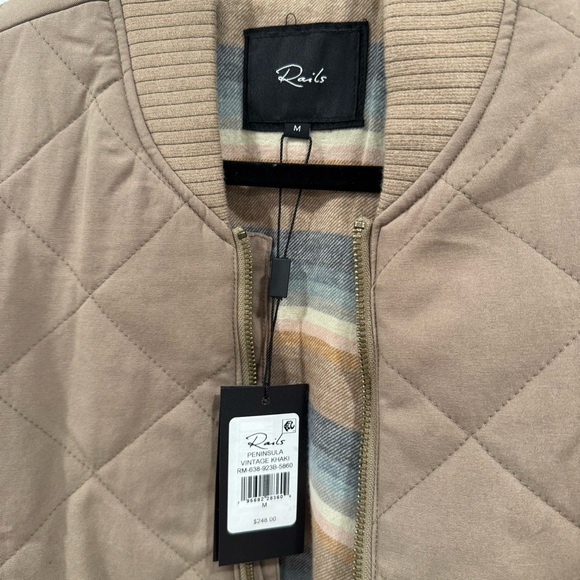 Rails NWT Peninsula Jacket Quilted Zip Up Vintage Khaki - Picture 6 of 8
